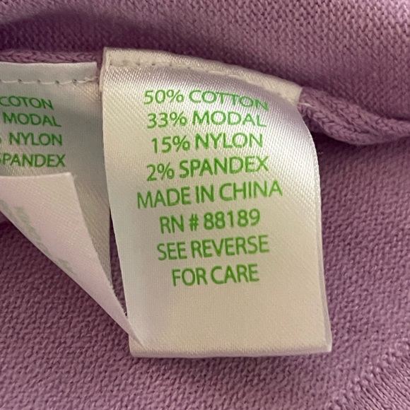 LILLY PULITZER Callee Sweater Lilac Gold Buttons Shoulder Bell Sleeve Size Large - Picture 6 of 9